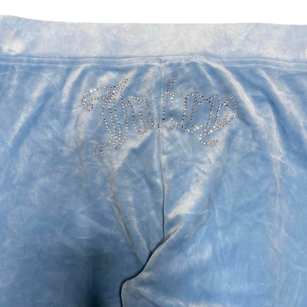 Women's Juicy Couture velour baby blue pants - Picture 7 of 8